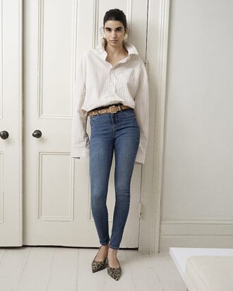 Blå Molly Bum Sculpt Skinny Jeans med medelhöjd