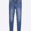 Blå Molly Bum Sculpt Skinny Jeans med medelhöjd