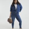 Blå Molly Bum Sculpt Skinny Jeans med medelhöjd