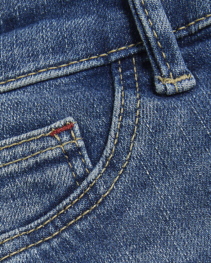 Blå Molly Bum Sculpt Skinny Jeans med medelhöjd