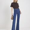 Blå Monogram Relaxed Flare Jeans