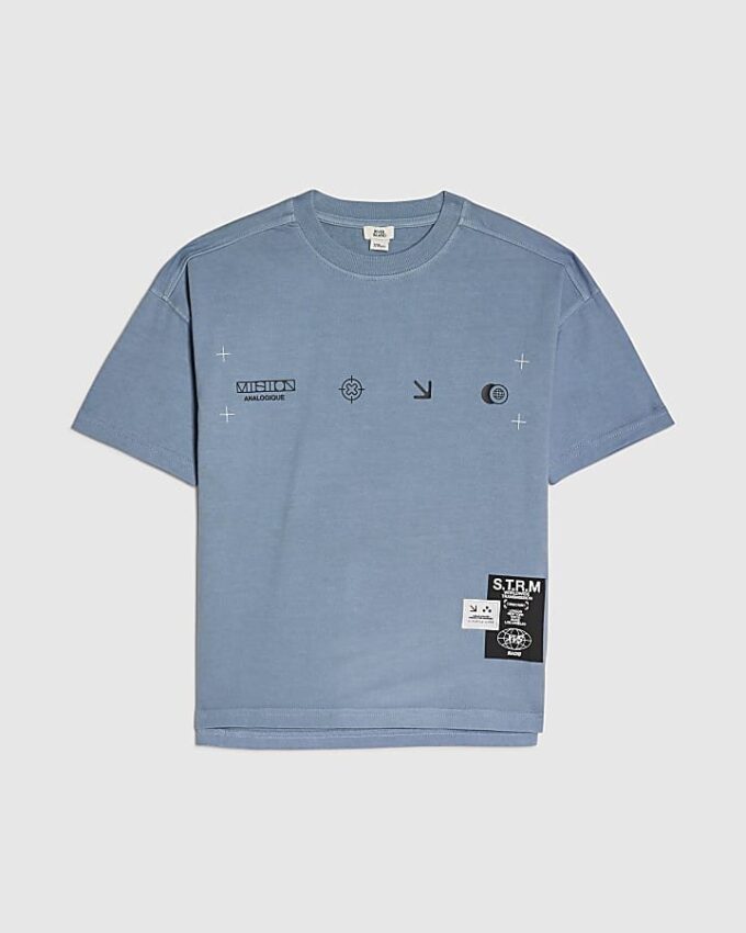 Blå Ombre Studio T-shirt för pojkar