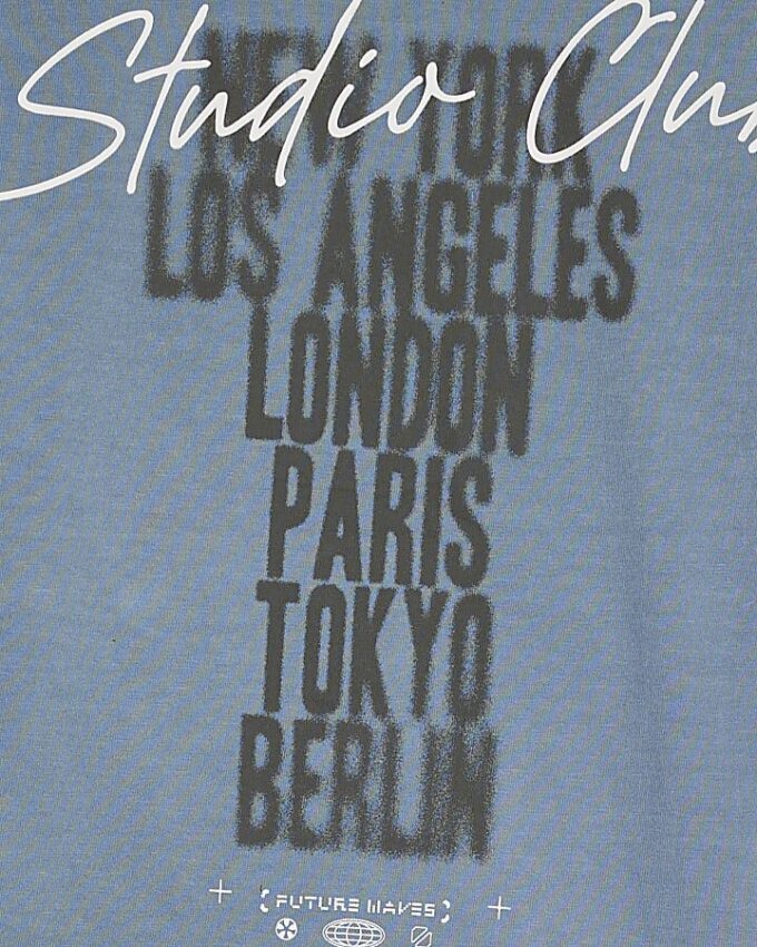 Blå Ombre Studio T-shirt för pojkar