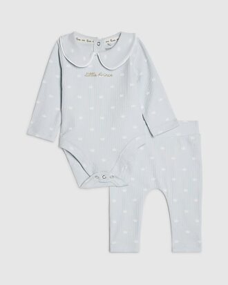 Blå outfit för pojkar med motiv av Den lille prinsen
