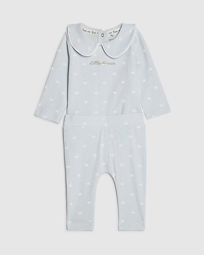 Blå outfit för pojkar med motiv av Den lille prinsen