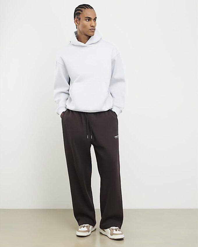 Blå oversized hoodie