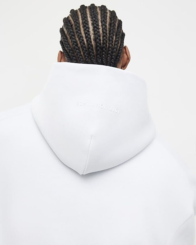 Blå oversized hoodie