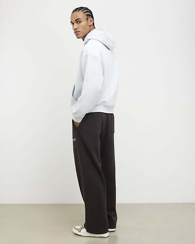Blå oversized hoodie