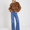 Blå Palazzo-jeans med hög midja och framfickor Blå Palazzo-jeans med hög midja och framfickor