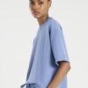Blå Premium kortärmad Boxy Fit T-shirt