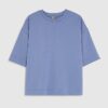 Blå Premium kortärmad Boxy Fit T-shirt