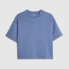 Blå premium-T-shirt med boxig passform