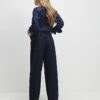 Blå pull-on-jeans med utsvängda ben