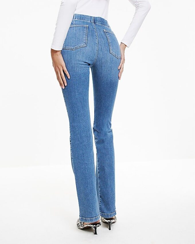 Blå Pull-On Sculpt Flared Jeans Blå Pull-On Sculpt Flared Jeans