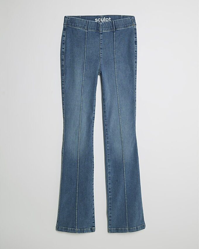 Blå Pull-On Sculpt Flared Jeans Blå Pull-On Sculpt Flared Jeans