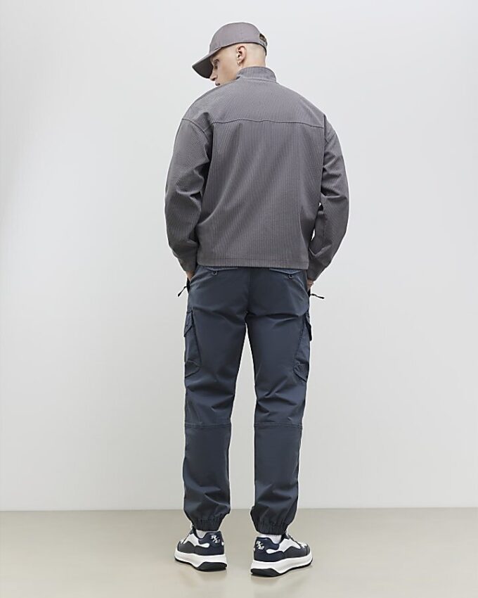 Blå Regular Fit Cargo Trousers