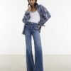 Blå Relaxed Flare Jeans