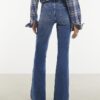 Blå Relaxed Flare Jeans