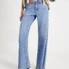 Blå Relaxed Straight Jeans