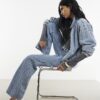 Blå Relaxed Straight Jeans