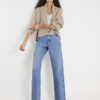 Blå Relaxed Straight Jeans