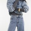 Blå Relaxed Straight Jeans