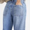 Blå Relaxed Straight Jeans