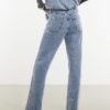 Blå Relaxed Straight Jeans