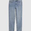 Blå Relaxed Straight Jeans