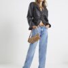 Blå Relaxed Straight Leg-jeans