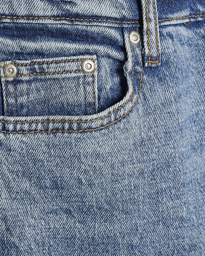 Blå Relaxed Straight Leg-jeans
