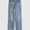 Blå Relaxed Straight Leg-jeans