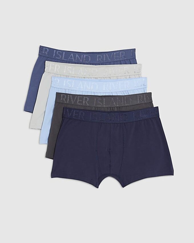 Blå RI Jacquard 5-pack boxershorts