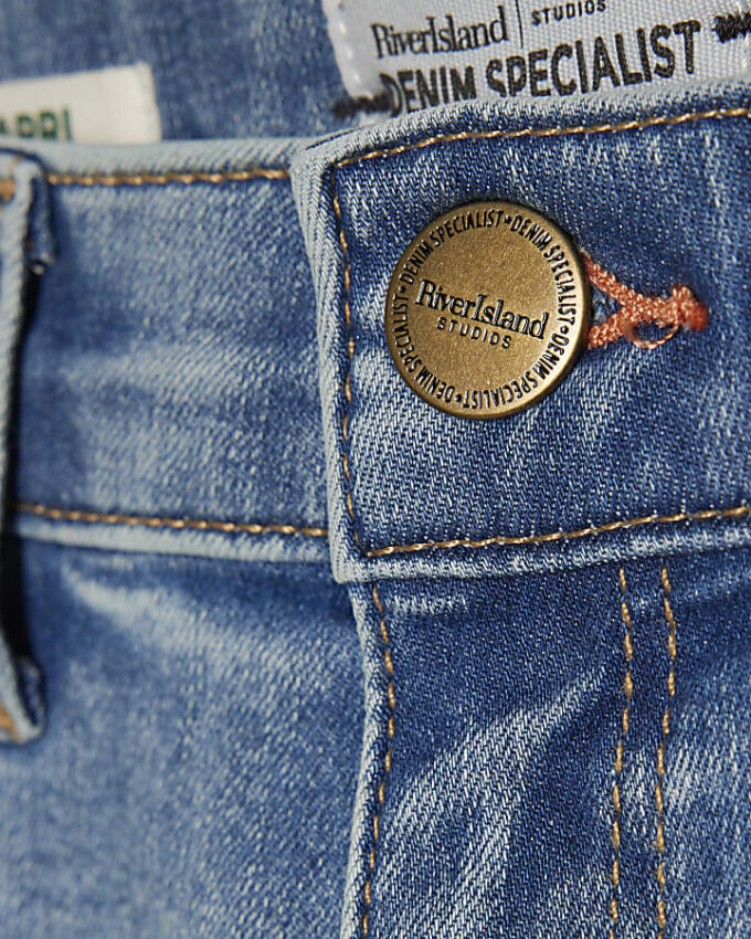 Blå skinny capri-jeans Blå skinny capri-jeans
