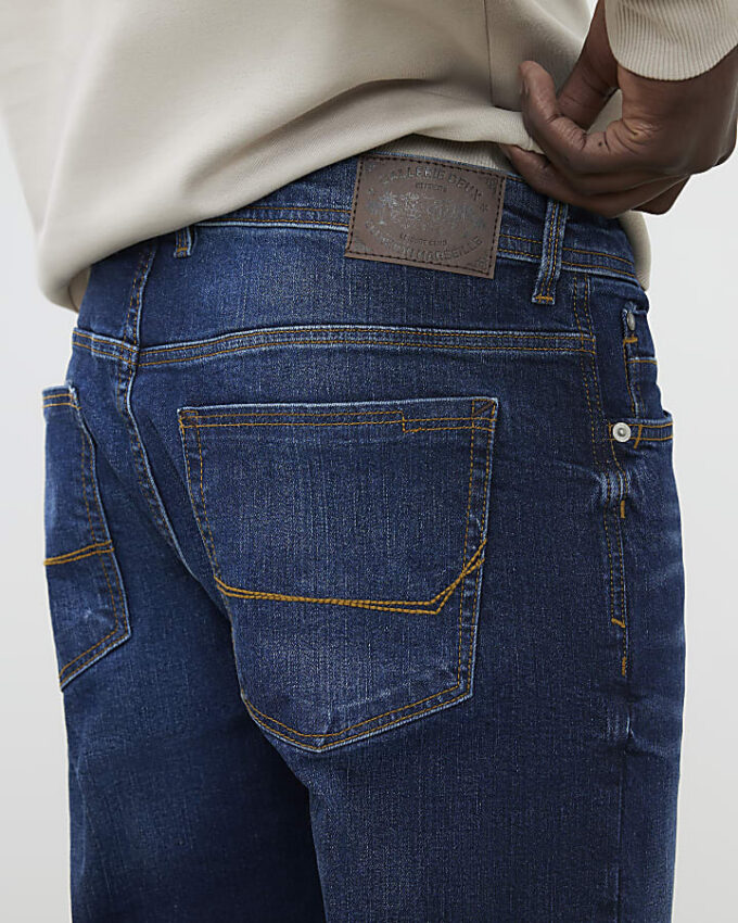 Blå skinny fit-jeans
