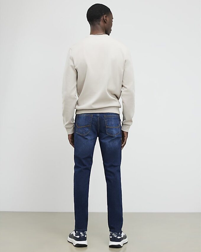 Blå skinny fit-jeans
