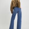 Blå skräddarsydda jeans med vida ben