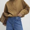 Blå skräddarsydda jeans med vida ben