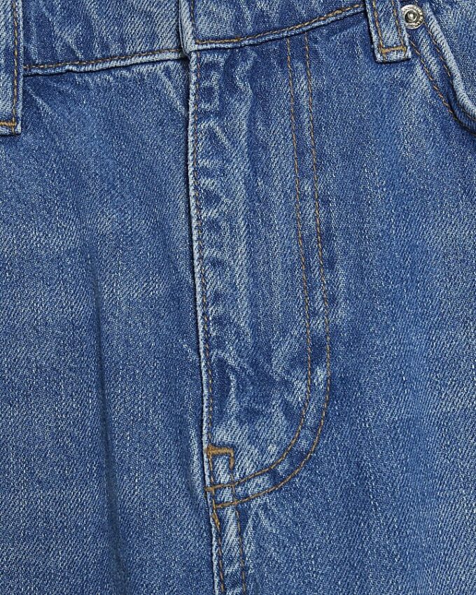 Blå skräddarsydda jeans med vida ben