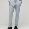 Blå slim fit-byxor med rutmönster Blå slim fit-byxor med rutmönster