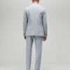 Blå slim fit-byxor med rutmönster Blå slim fit-byxor med rutmönster