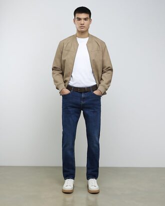Blå slim fit-jeans