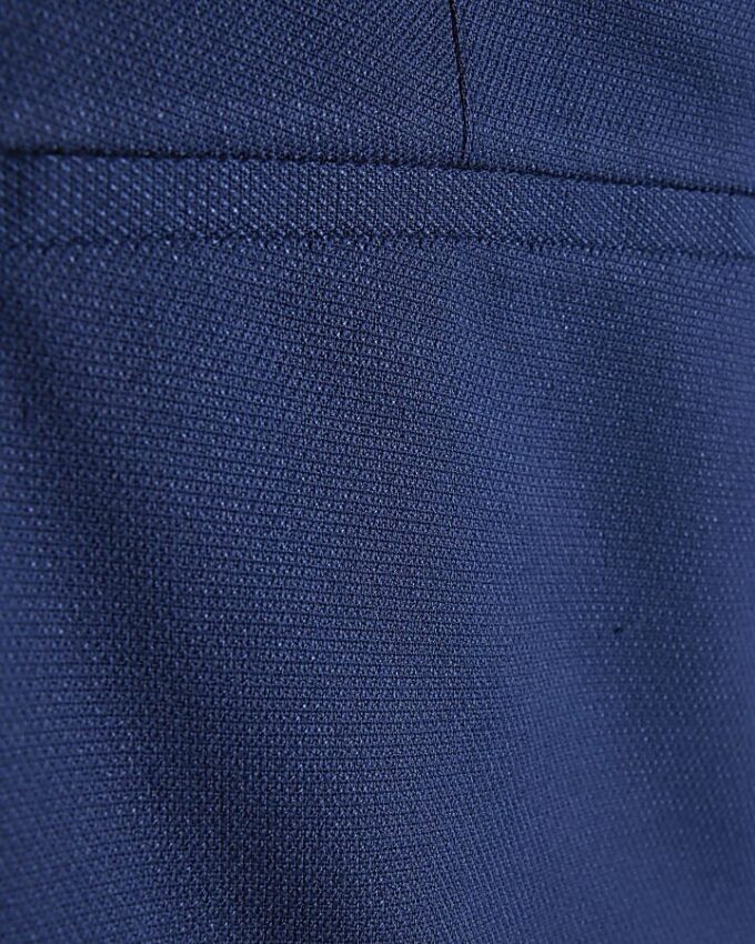 Blå slim fit-kostymbyxor med struktur