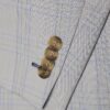 Blå slim fit-kostymjacka med rutmönster Blå slim fit-kostymjacka med rutmönster