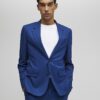 Blå slim fit-kostymjacka med struktur Blå slim fit-kostymjacka med struktur