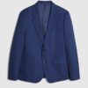 Blå slim fit-kostymjacka med struktur Blå slim fit-kostymjacka med struktur