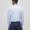 Blå slim fit-skjorta med långa ärmar Blå slim fit-skjorta med långa ärmar