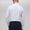 Blå slim fit-skjorta med ränder