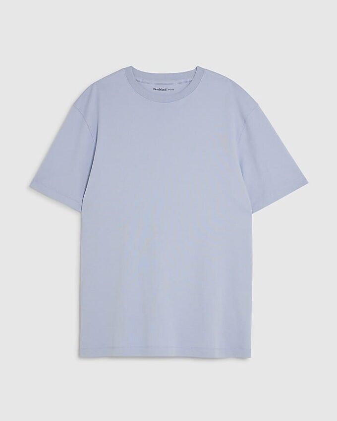 Blå slim fit-T-shirt Blå slim fit-T-shirt