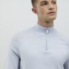 Blå slim fit-tröjor med halv dragkedja
